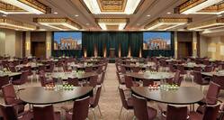 Front View of Large Ballroom Setup for Conference