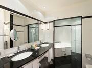Done Suite Bathroom, Vanity, Sinks, Mirrors, Bathtub and Shower