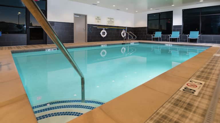 Indoor Pool with Chairs