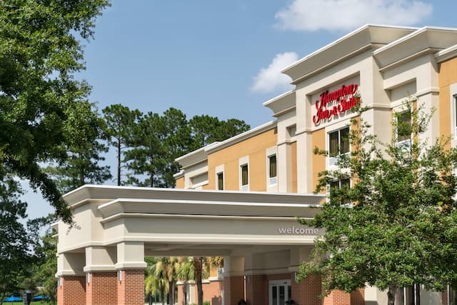 Hotel Building Exterior at Noon