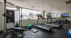 Fitness Center Weights adn Cardio with City View
