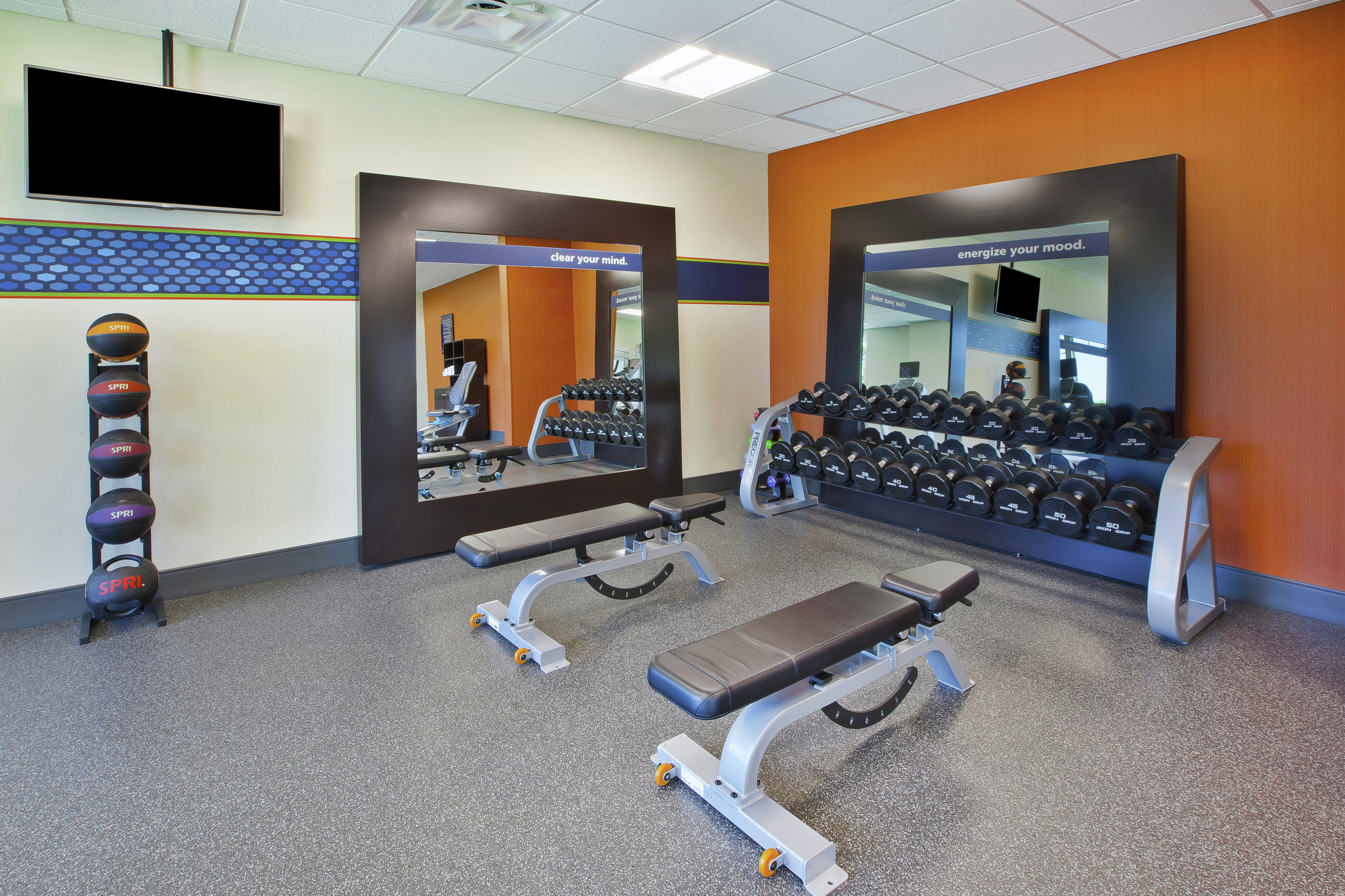 Fitness Center Benches and Weights