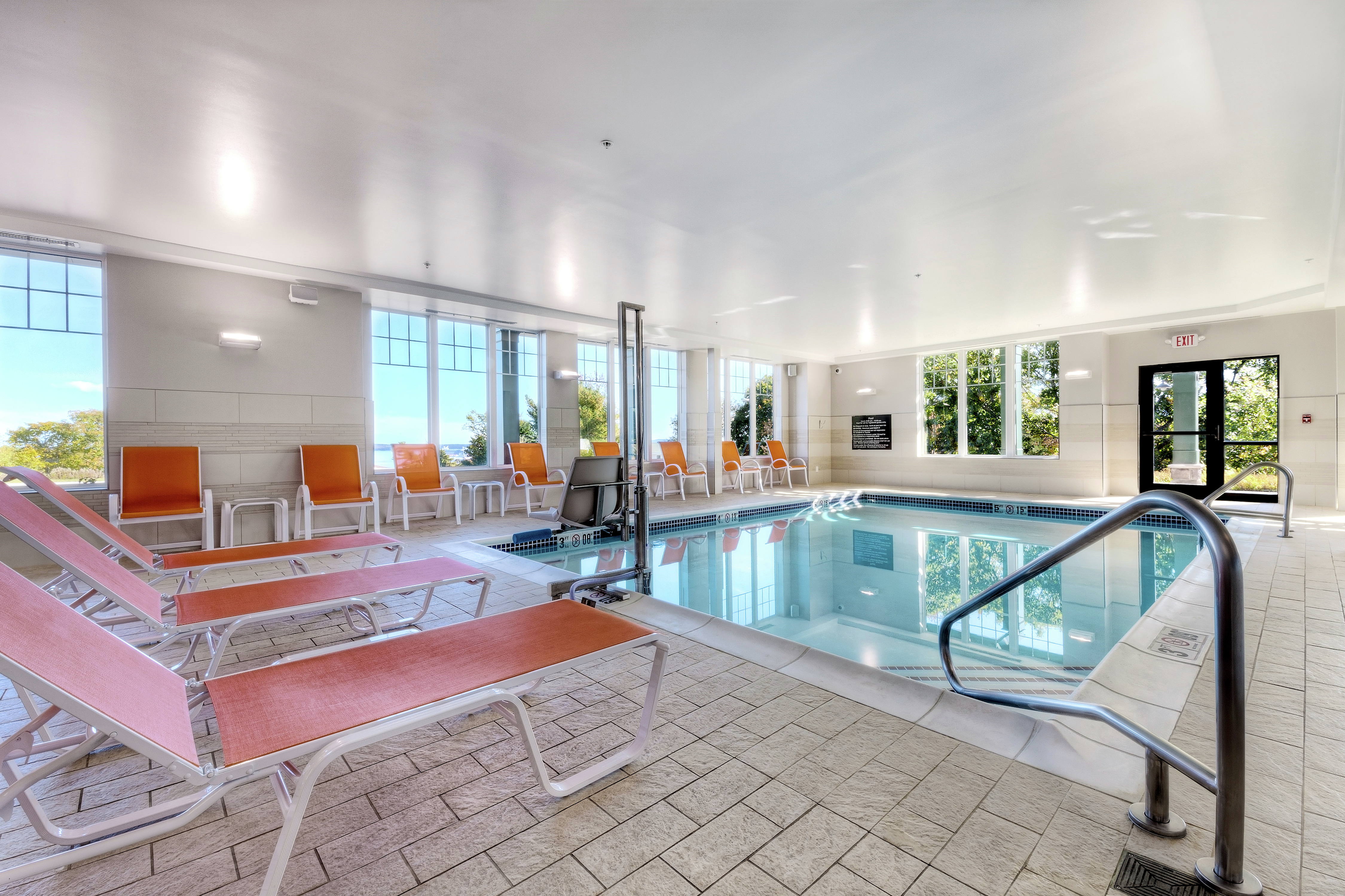 Indoor Pool with Deck Seating