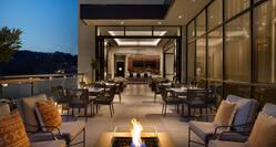 The Terrace Bar with Fire Pit in the Evening