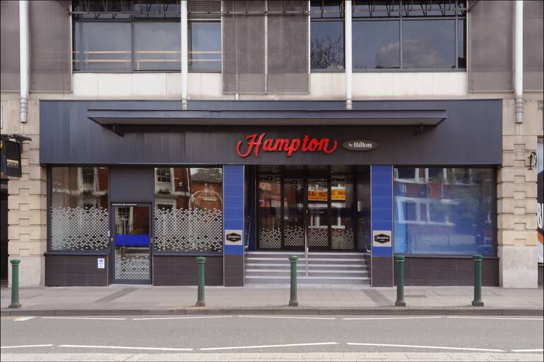 Hampton by Hilton Birmingham Broad Street hotel entrance