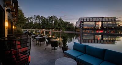 Terrace with Dining and Sitting Area at Brightsmith on the Water