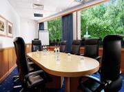 Boardroom Table, Chairs and Large Windows