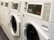 Convenient on-site coin operated laundry machines.