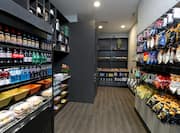 Made Market Pantry With Snacks and Convenience Items for Guest Purchase