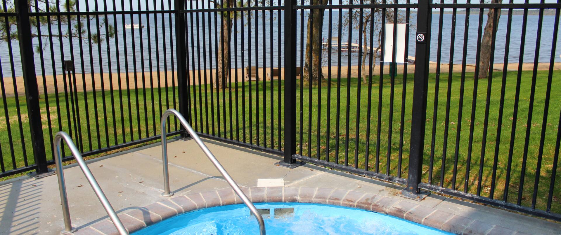 indoor / outdoor pool, outdoor view