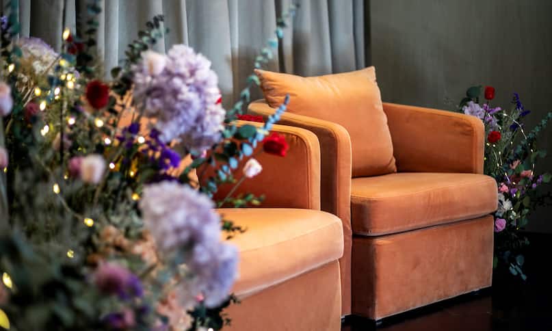Romantic All You Suite Seating Area Decorated with Flowers-previous-transition