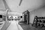 Fitness Center With Exercise Machines and Weights