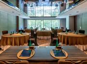 Meeting Room With Round Banquet Tables