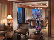 Presidential Suite Lounge Area and Dining Table