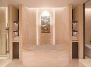 Separate Soaking Tub and Shower in King Corner Suite Bathroom