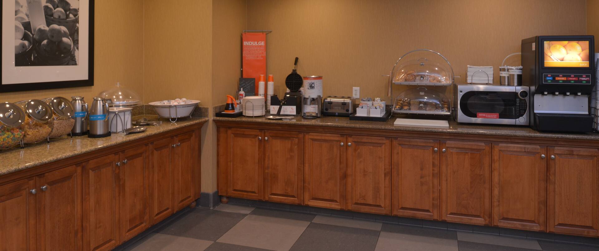 Breakfast Area with Hot and Cold Items