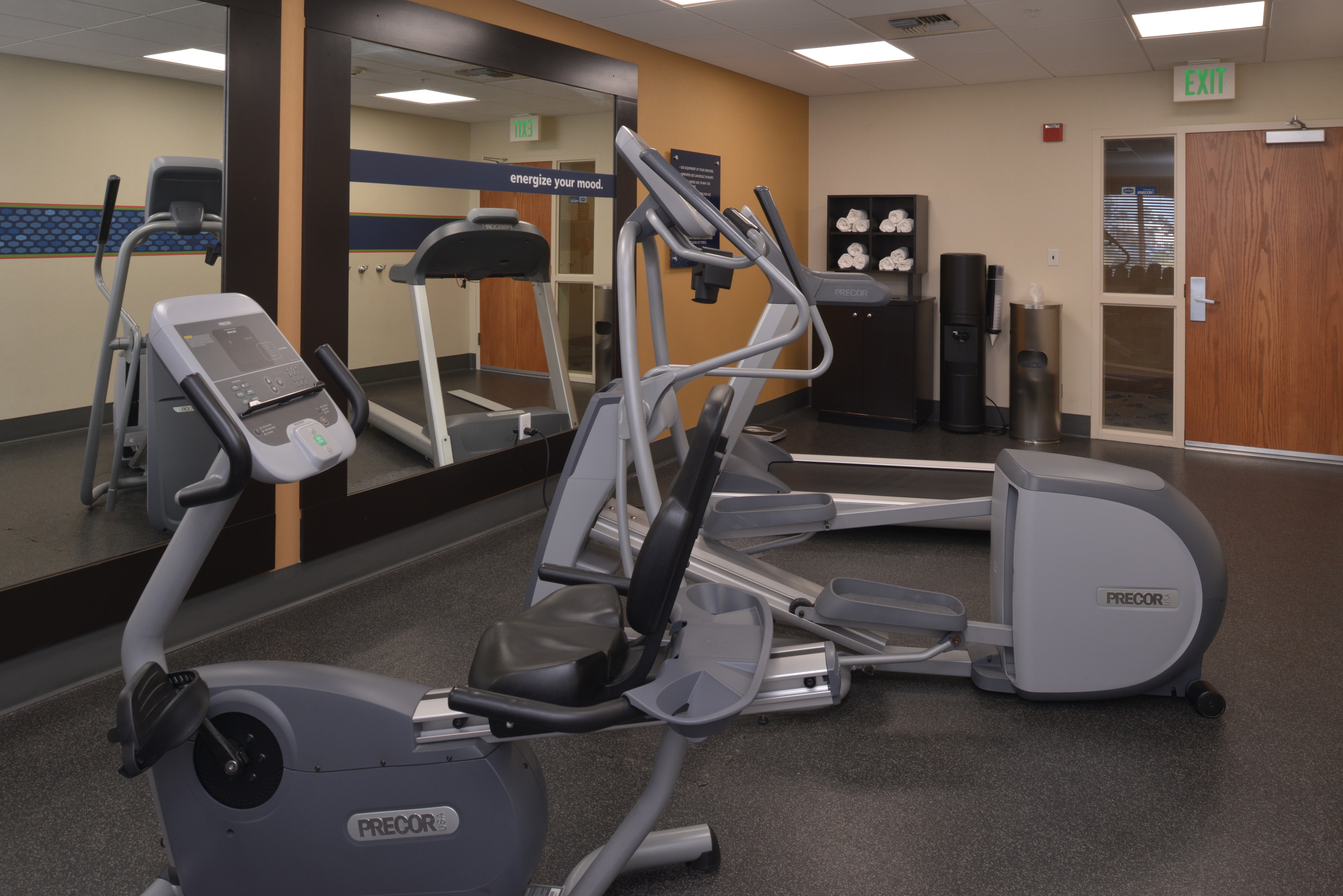Fitness Room with Treadmill and Recumbent Bike