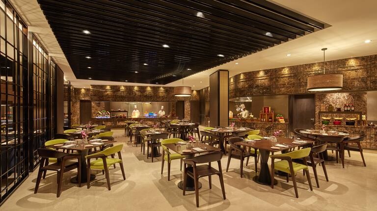 Restaurant Dining Seating Area with Chairs and Tables