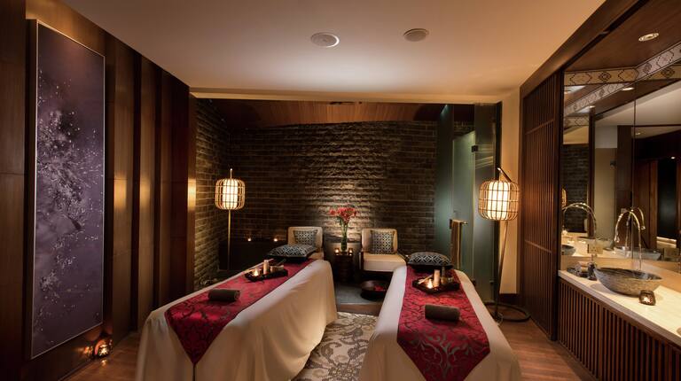 Spa Treatment Room with Two Massage Beds