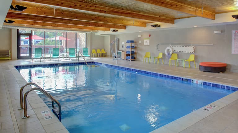 Indoor Pool with Lounge Chairs