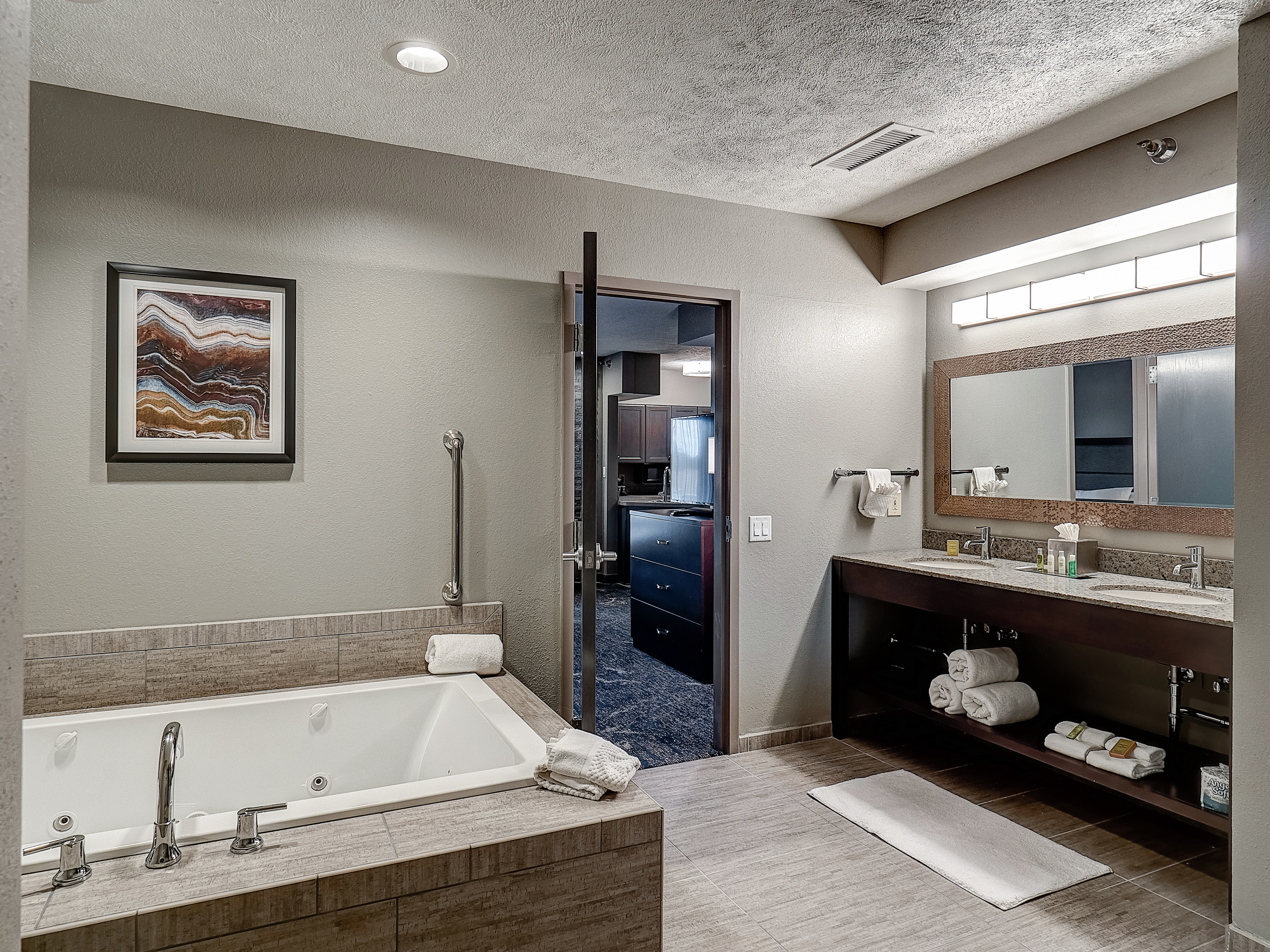 Presidential Suite Bathroom with Bathtub and Kitchen