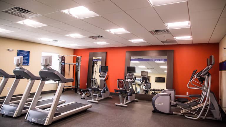 Fitness Center Treadmills, Cycle Machines, Cross-Trainers and Weight Bench