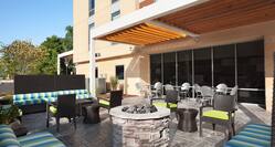 Hotel Outdoor Patio With Fireplace