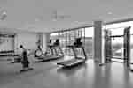 fitness center with weights and machines