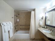 Accessible Bathroom with Tub and Grab Bars