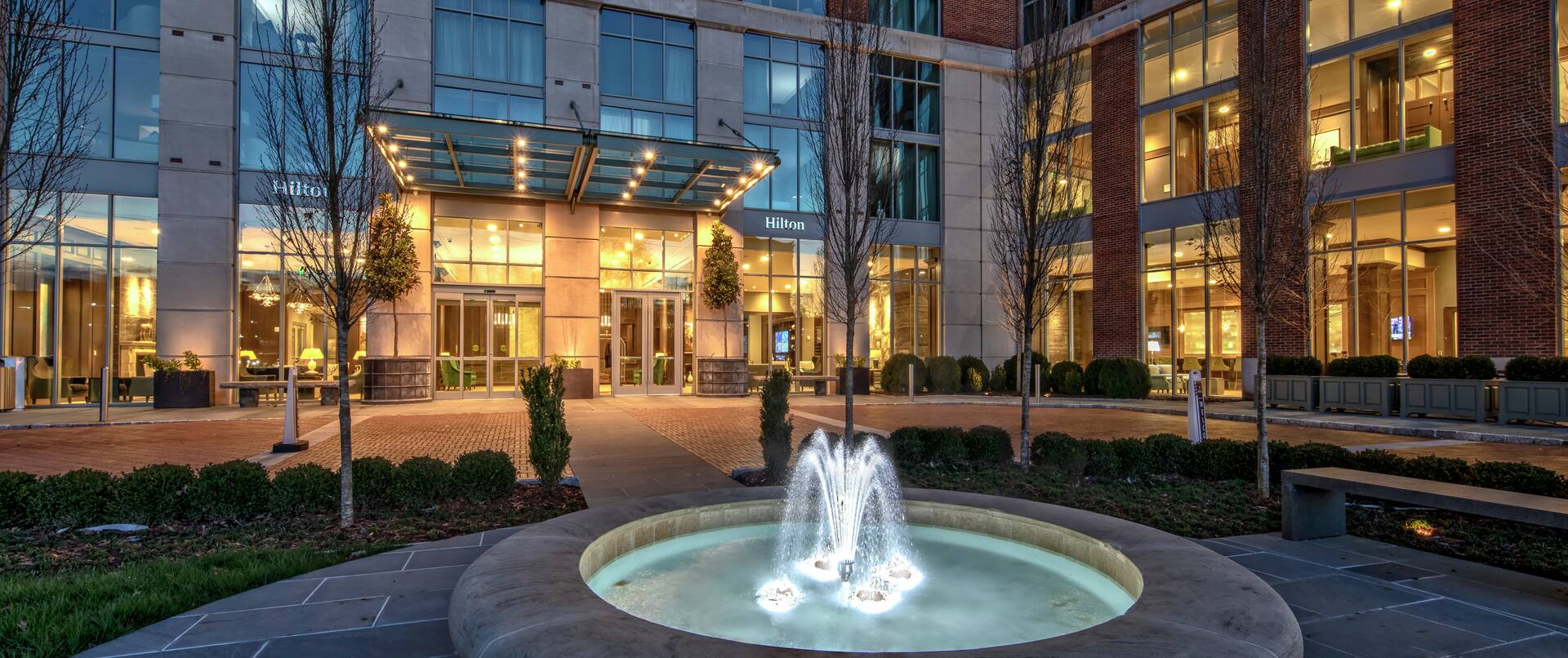 Exterior Fountain at the Hotel's Entrance