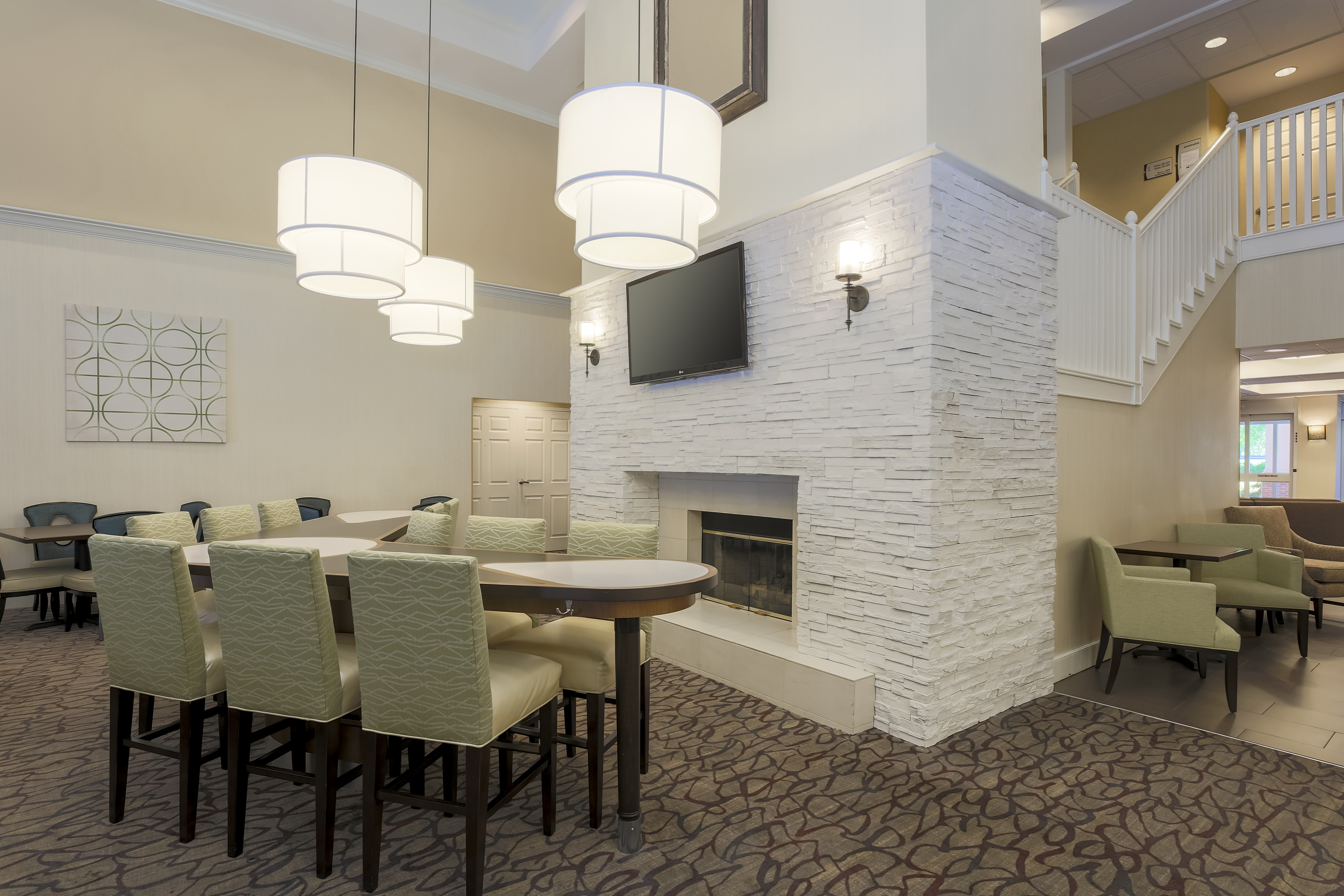 Hotel Lobby And Fireplace
