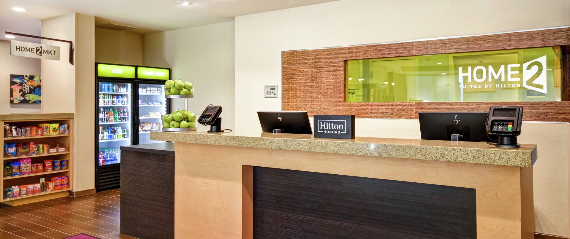 Hotel Front Desk and Home2 Market Area