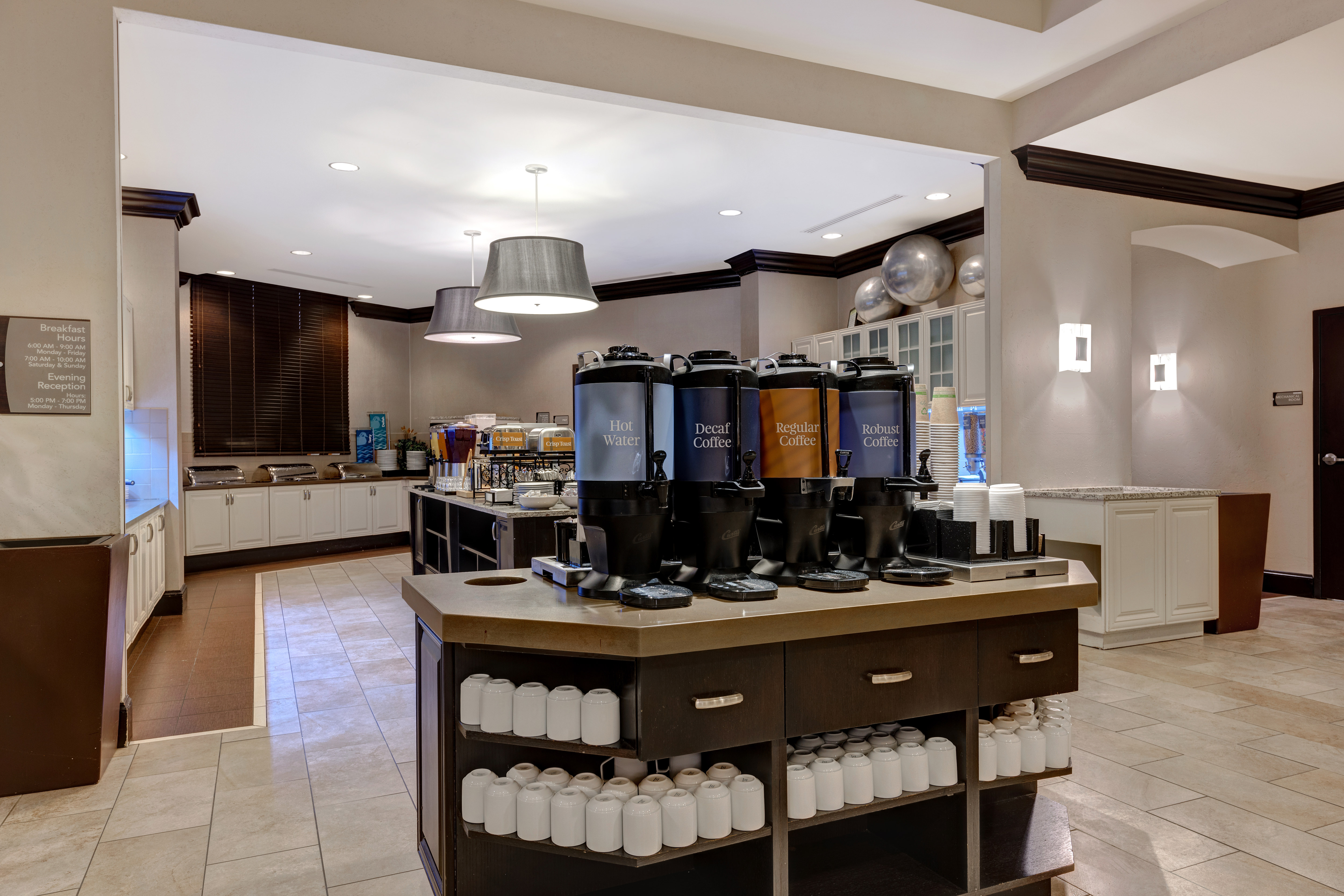 breakfast area with coffee station