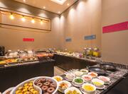 Breakfast Buffet Area with Food Preperation Tables
