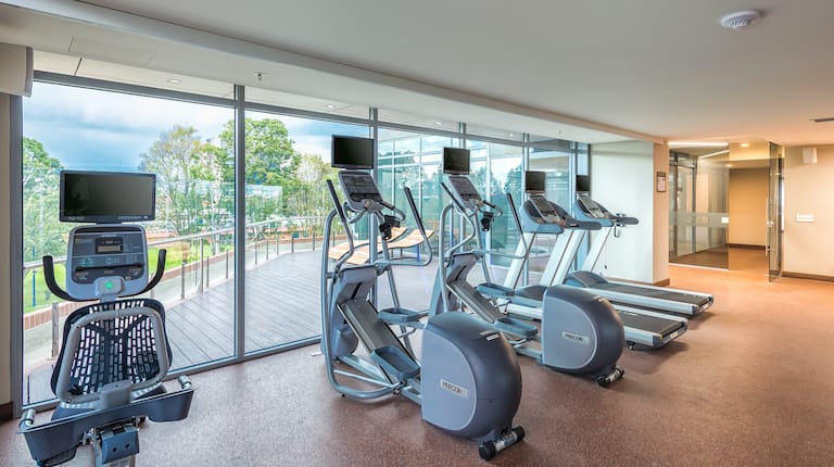 Fitness Center with Cross-Trainers and Treadmills