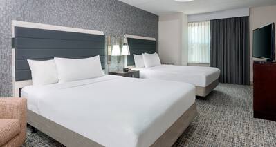 Two queen beds in 2 bedroom suite