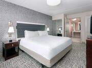 King size bed in 2 bedroom suite
