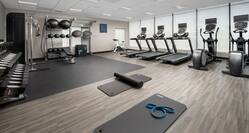 Fitness Center with Treadmills Weights and Exercise Balls and Bikes