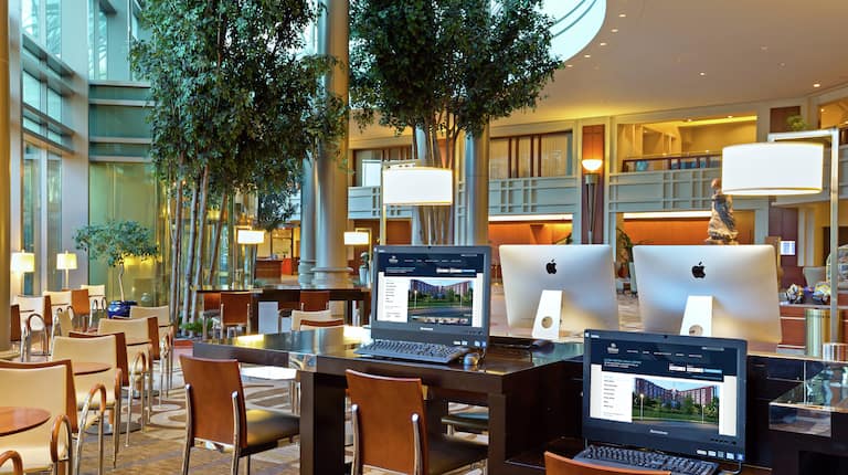 Stay connected while on the road at our connectivity stations.