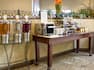 Angled View of Beverage Station and Pastry Bar in Breakfast Buffet