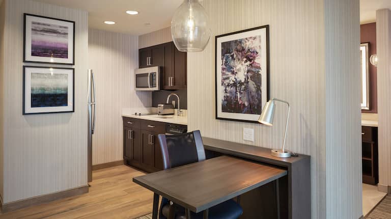 Suite Kitchen and Work Desk