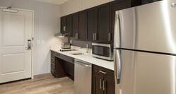 Suite Kitchen with Full Size Refrigerator