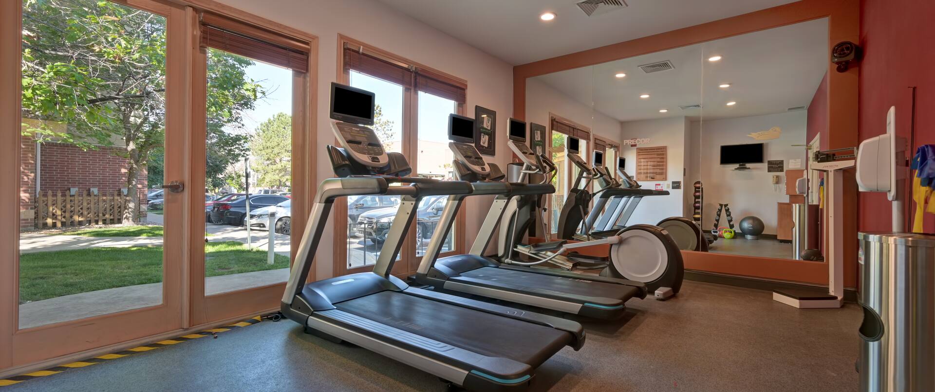 fitness center with various machines