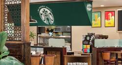 Convenient on-site coffee shop serving delicious Starbucks food and beverages.