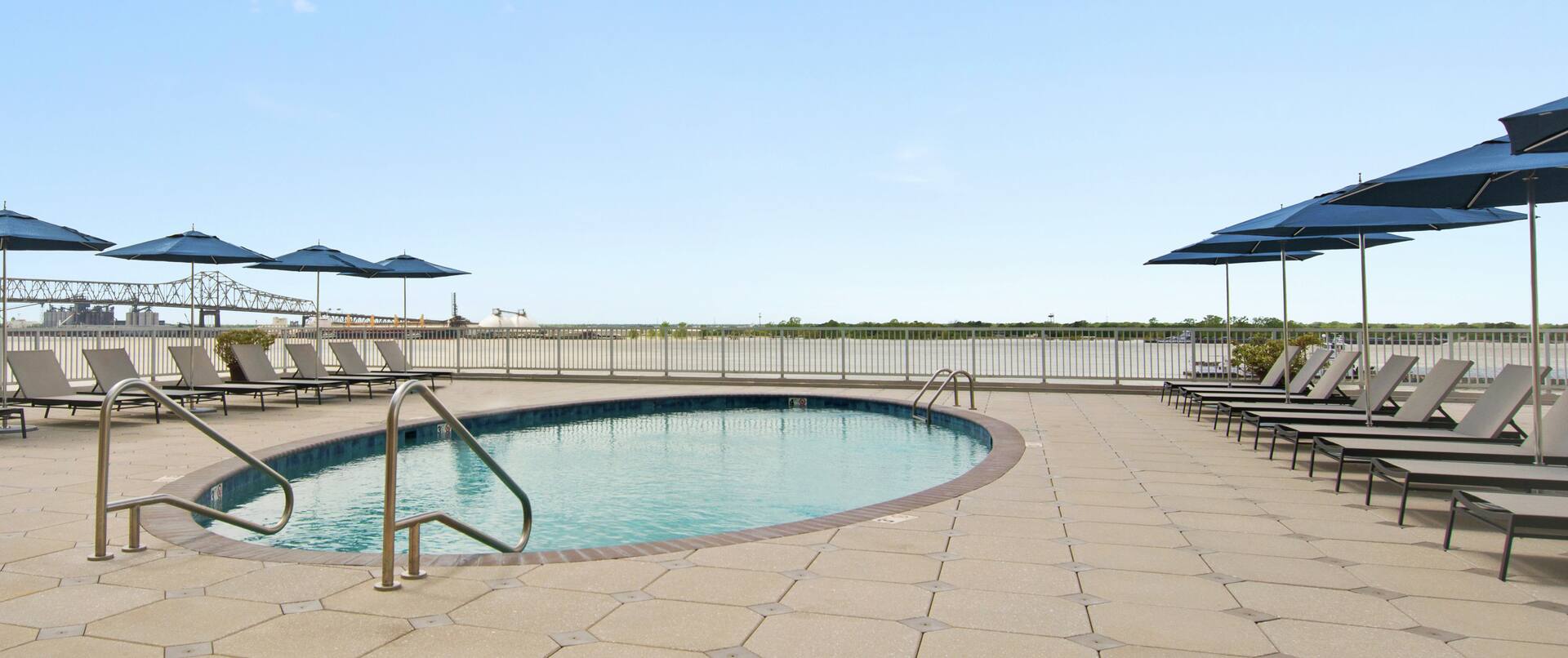 Outdoor Pool Overlooking the Mississippi River