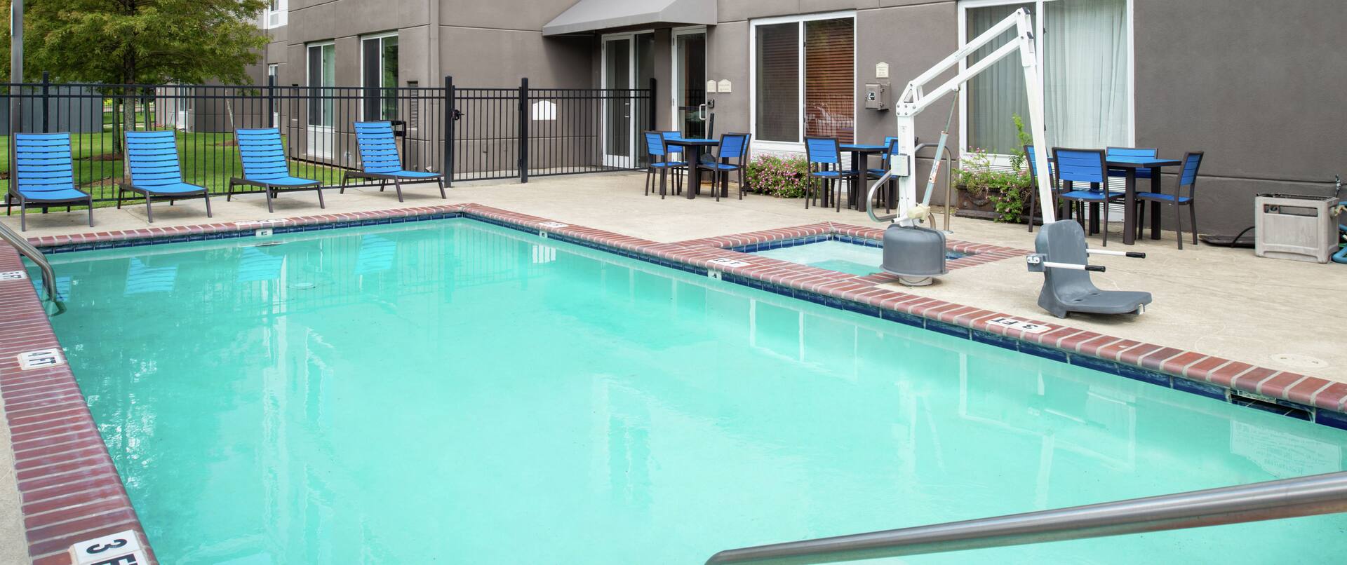 Outdoor Pool with Sitting Area
