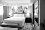 King bed with nightstands on either side