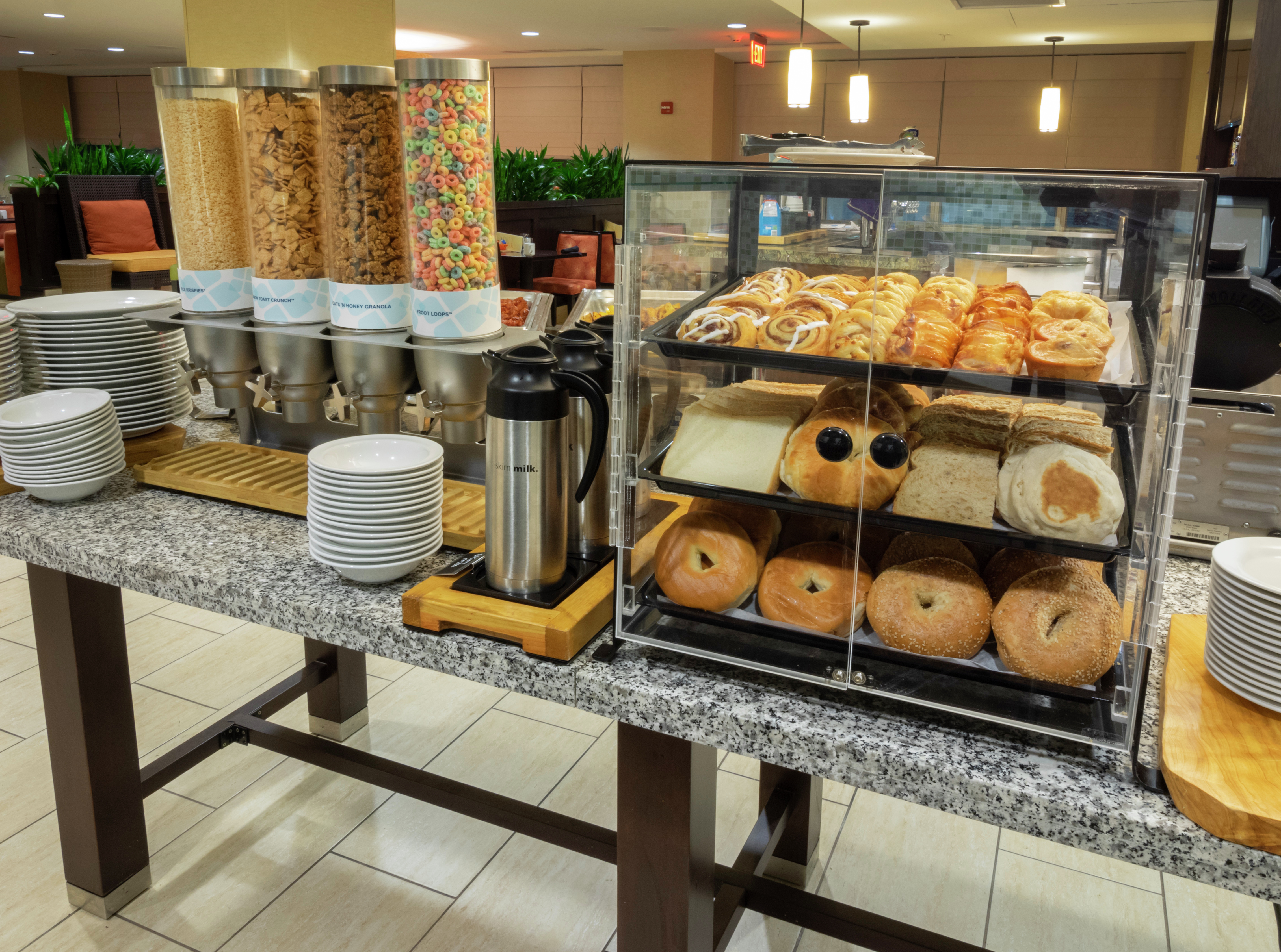 Breakfast Area with Breads and Cereals