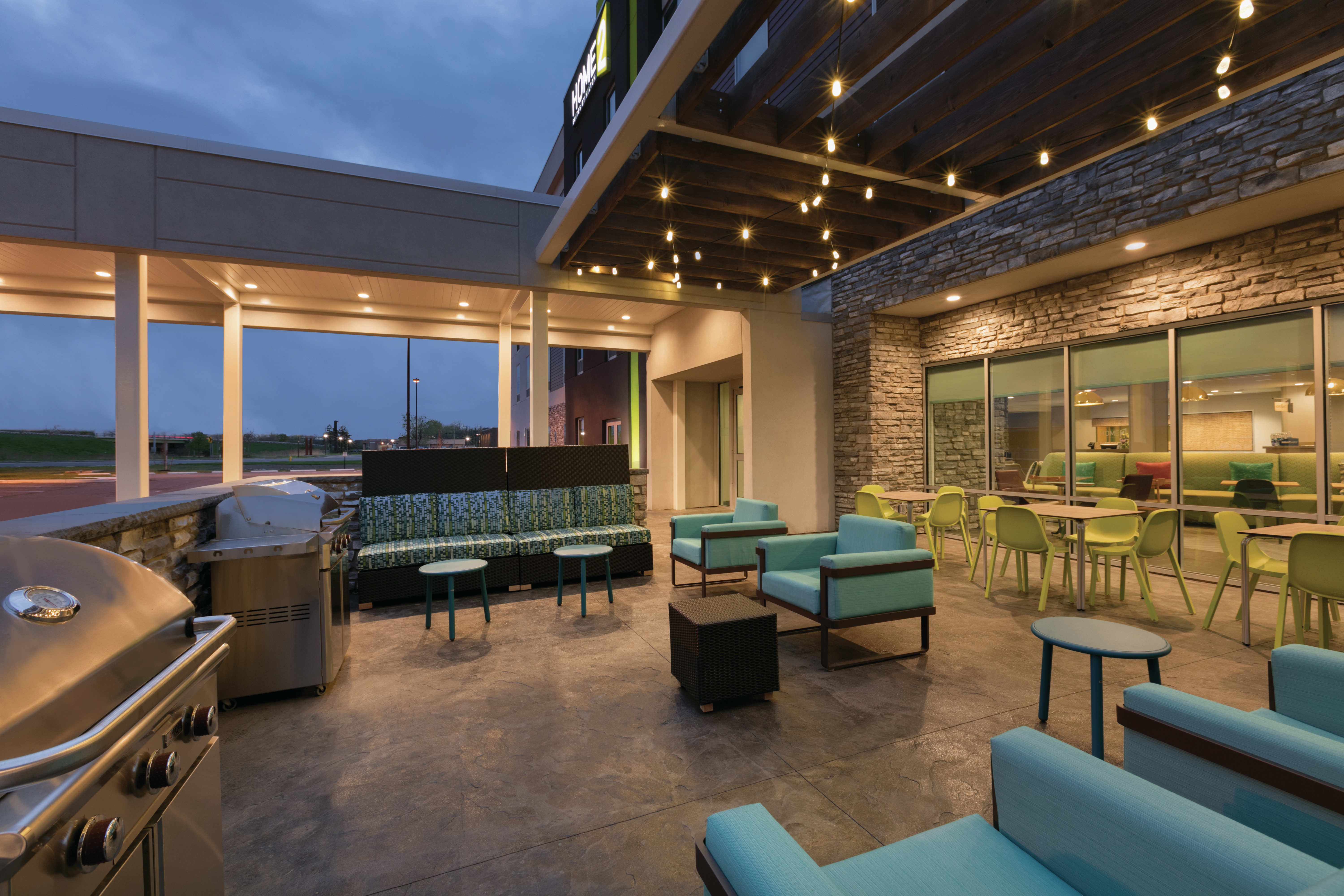 Outdoor Patio Seating and Grills