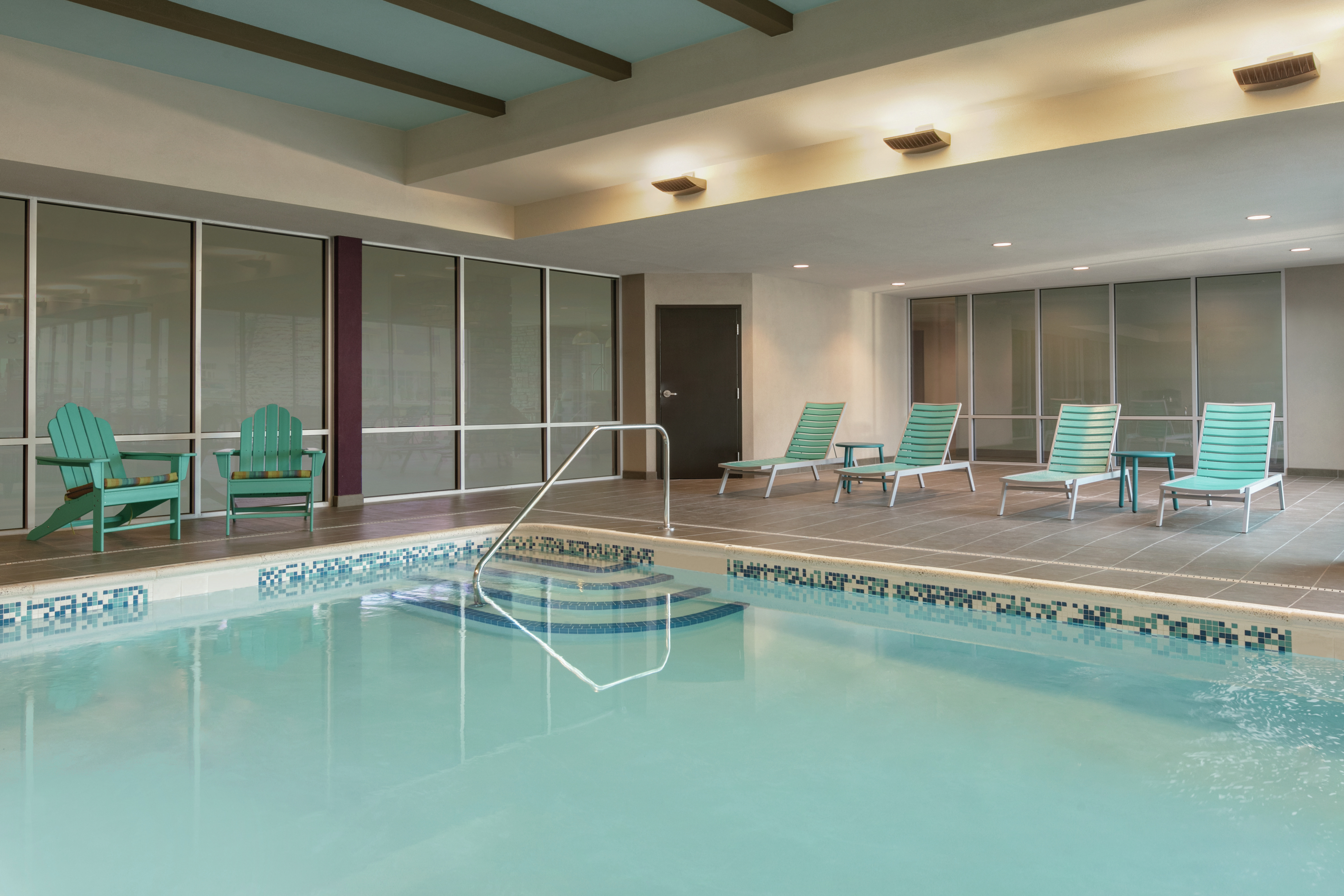 Indoor Pool with Lounge Chairs